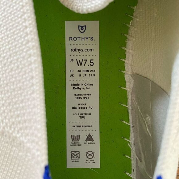 Rothy’s x Evian Collab White Slip-On Sneakers. Size 7.5. NWOT - Picture 10 of 10